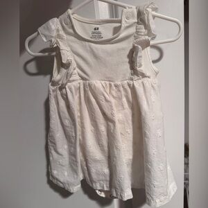 H&M White Baby Dress with Eyelet Details